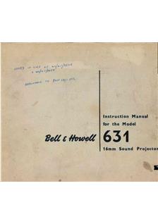 Bell and Howell 631 manual. Camera Instructions.